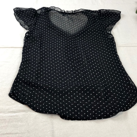 Lily Rose Black and White Polka Dot Blouse XS - Picture 8 of 8